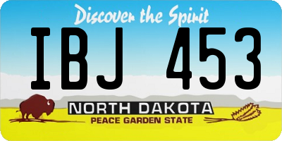 ND license plate IBJ453