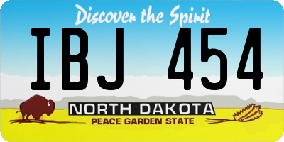 ND license plate IBJ454