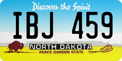 ND license plate IBJ459