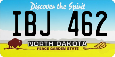 ND license plate IBJ462
