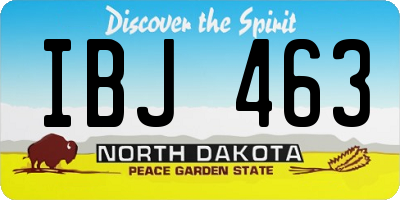ND license plate IBJ463