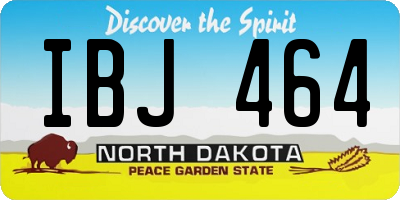 ND license plate IBJ464