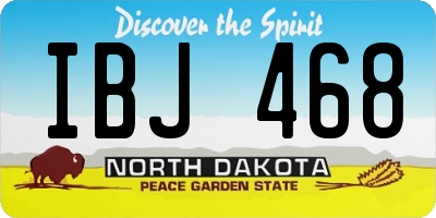 ND license plate IBJ468