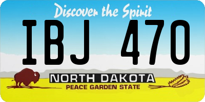 ND license plate IBJ470