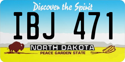 ND license plate IBJ471