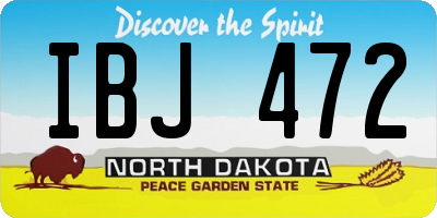 ND license plate IBJ472