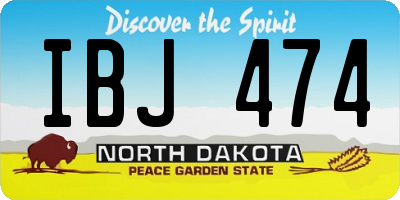 ND license plate IBJ474