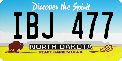 ND license plate IBJ477