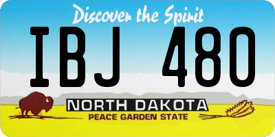 ND license plate IBJ480