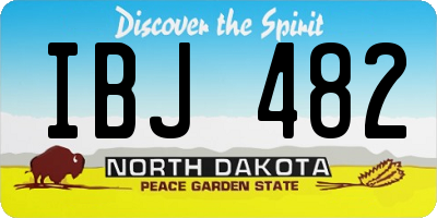 ND license plate IBJ482