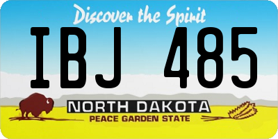 ND license plate IBJ485
