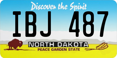 ND license plate IBJ487