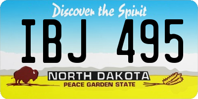 ND license plate IBJ495