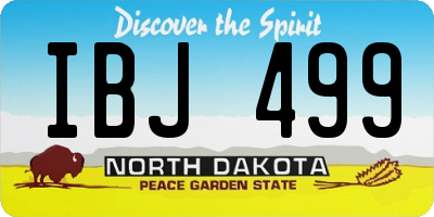 ND license plate IBJ499