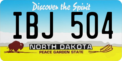 ND license plate IBJ504