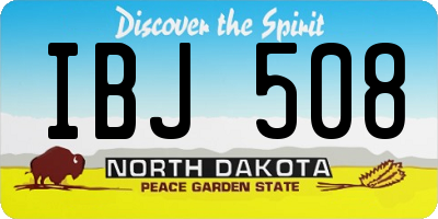 ND license plate IBJ508