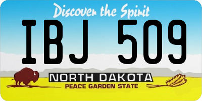 ND license plate IBJ509