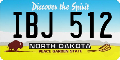ND license plate IBJ512