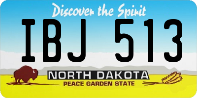 ND license plate IBJ513