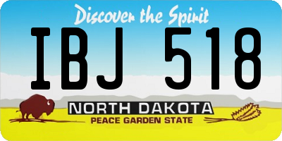 ND license plate IBJ518