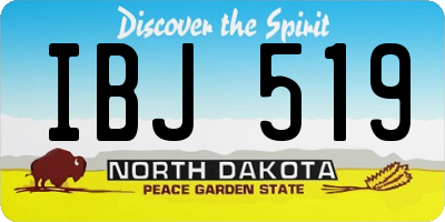 ND license plate IBJ519