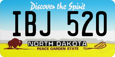 ND license plate IBJ520