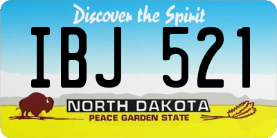 ND license plate IBJ521