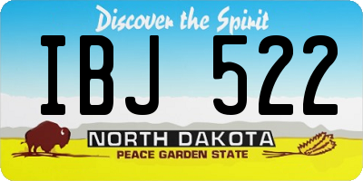ND license plate IBJ522