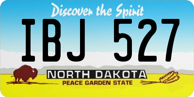 ND license plate IBJ527