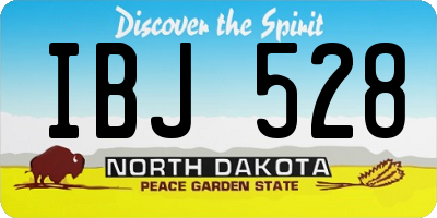 ND license plate IBJ528