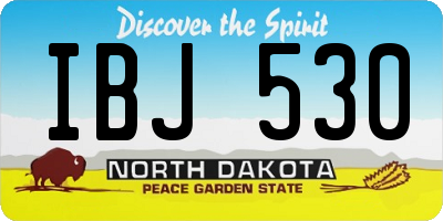 ND license plate IBJ530
