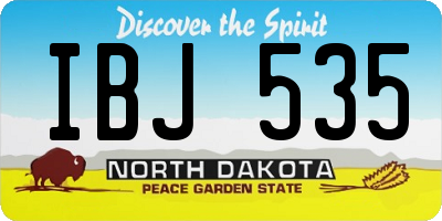 ND license plate IBJ535