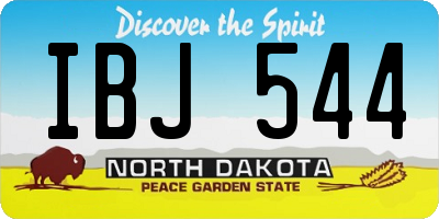 ND license plate IBJ544