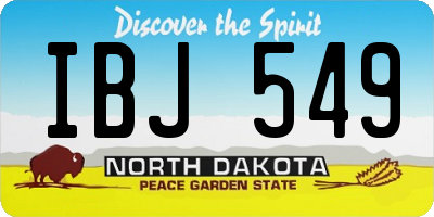 ND license plate IBJ549