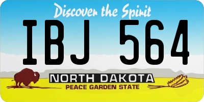 ND license plate IBJ564