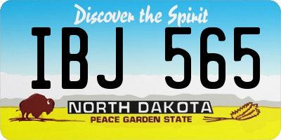 ND license plate IBJ565