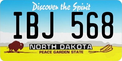 ND license plate IBJ568