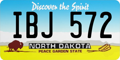 ND license plate IBJ572