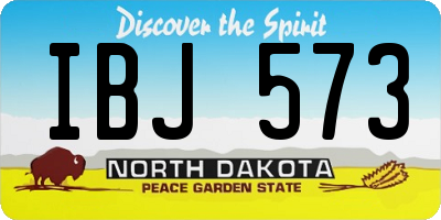 ND license plate IBJ573