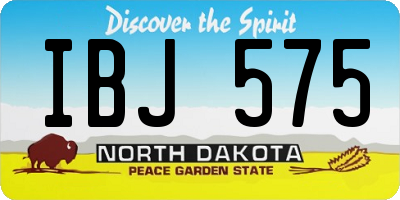 ND license plate IBJ575