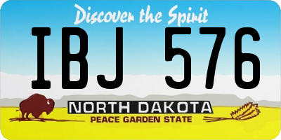 ND license plate IBJ576