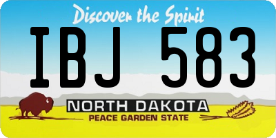 ND license plate IBJ583