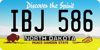 ND license plate IBJ586