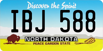 ND license plate IBJ588