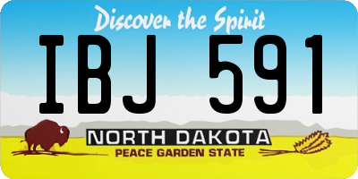 ND license plate IBJ591