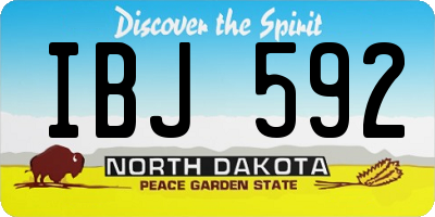 ND license plate IBJ592