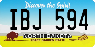 ND license plate IBJ594
