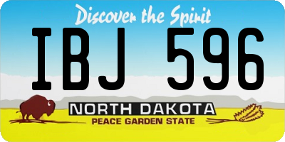 ND license plate IBJ596