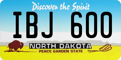 ND license plate IBJ600