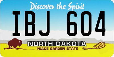 ND license plate IBJ604